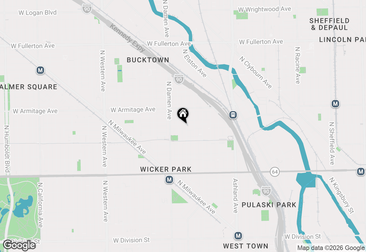 Map of 1911 W Cortland Street #1, Chicago, IL 60647