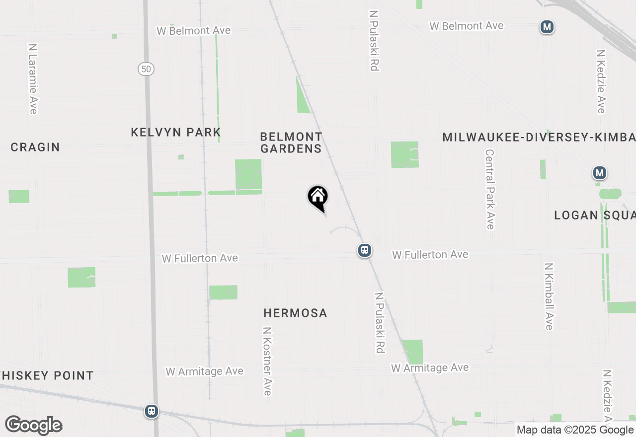 Map of 2516 N Keeler Avenue #1, Chicago, IL 60639