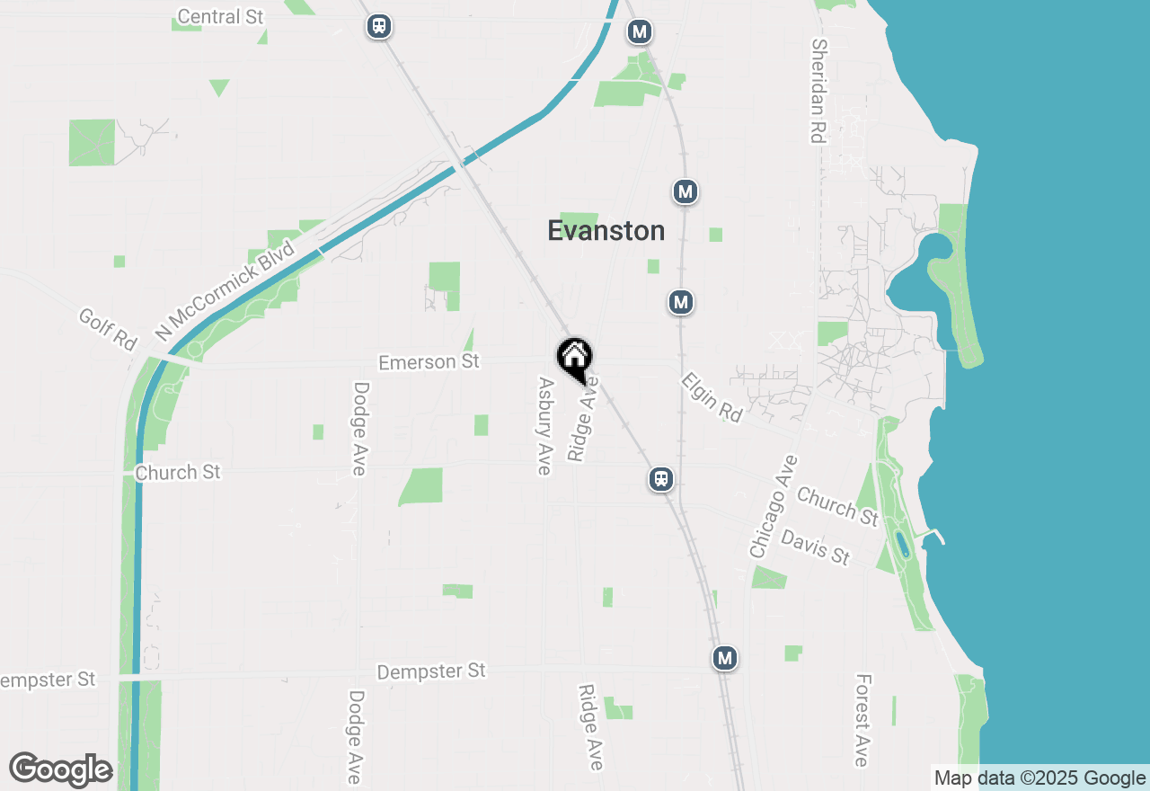 Map of 1822 Ridge Avenue, Evanston, IL 60201