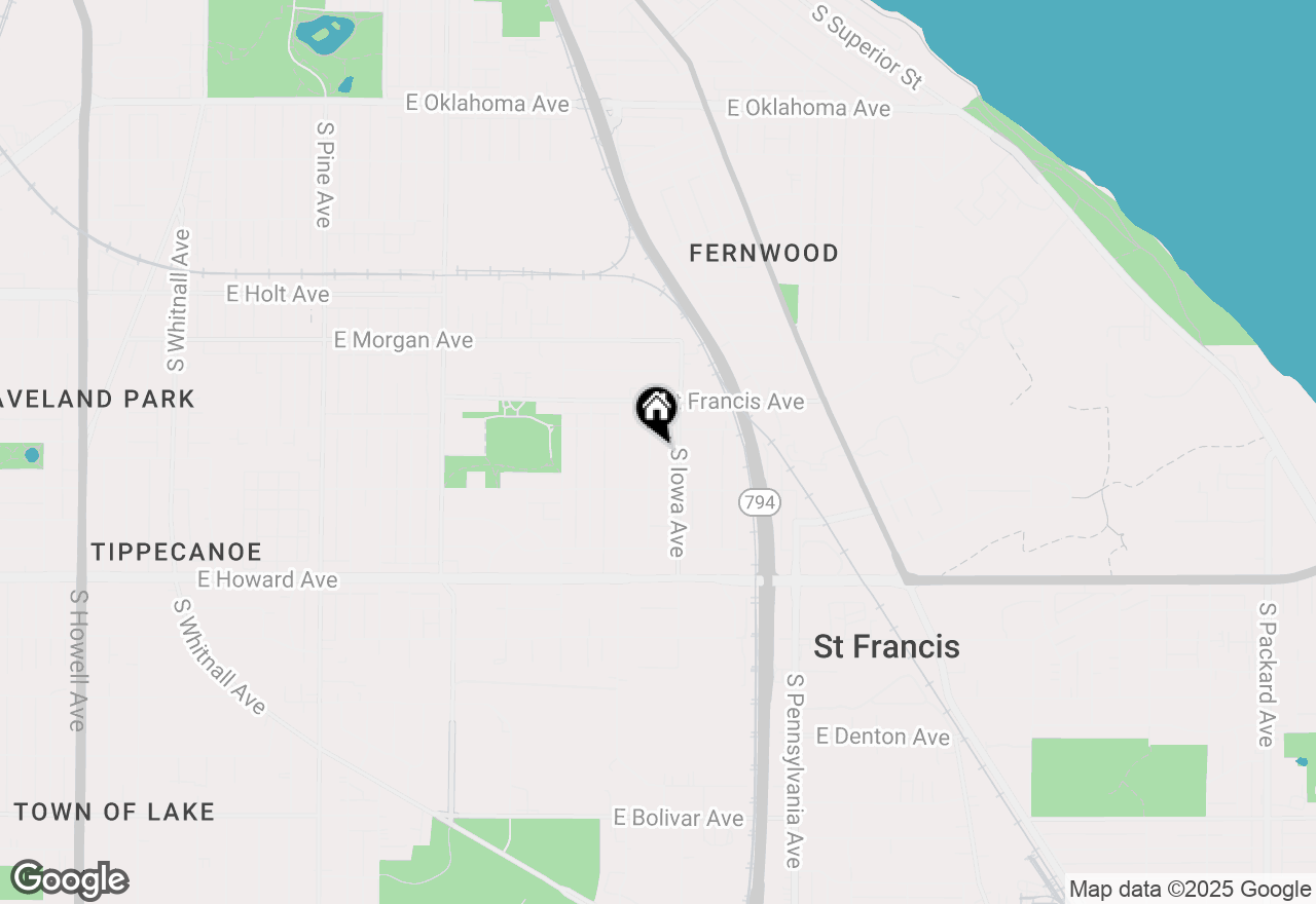 Map of 3674 S Ahmedi Ave, St. Francis, WI 53235