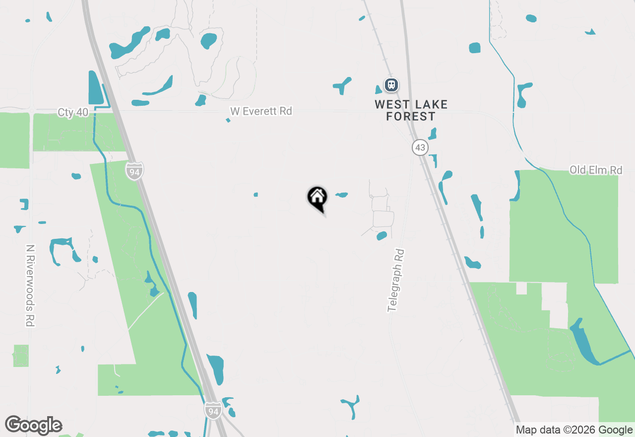 Map of 1401 Woodhill Lane, Lake Forest, IL 60045