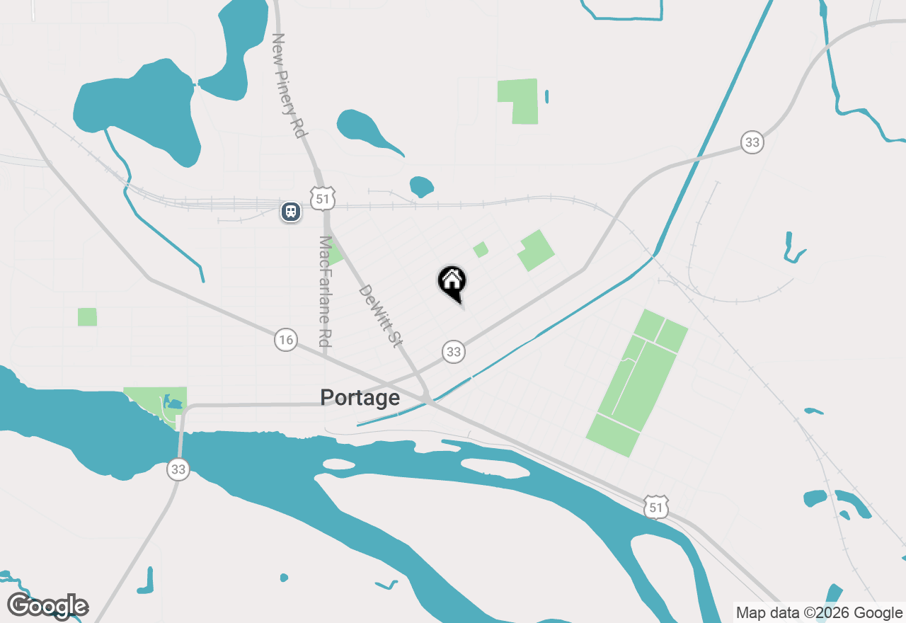 Map of 218 E Pleasant Street, Portage, WI 53901