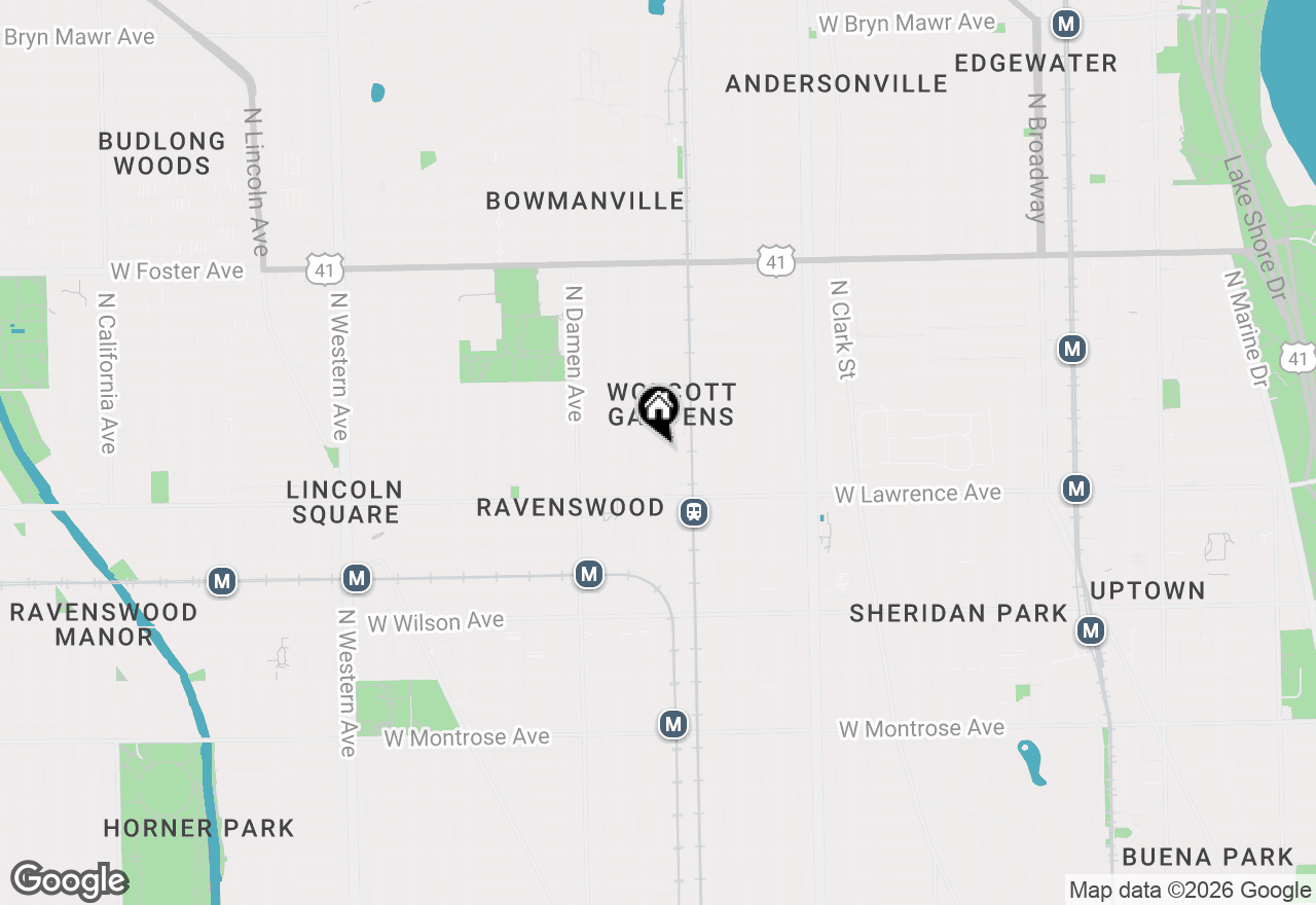 Map of 4845 N Wolcott Avenue #3W, Chicago, IL 60640