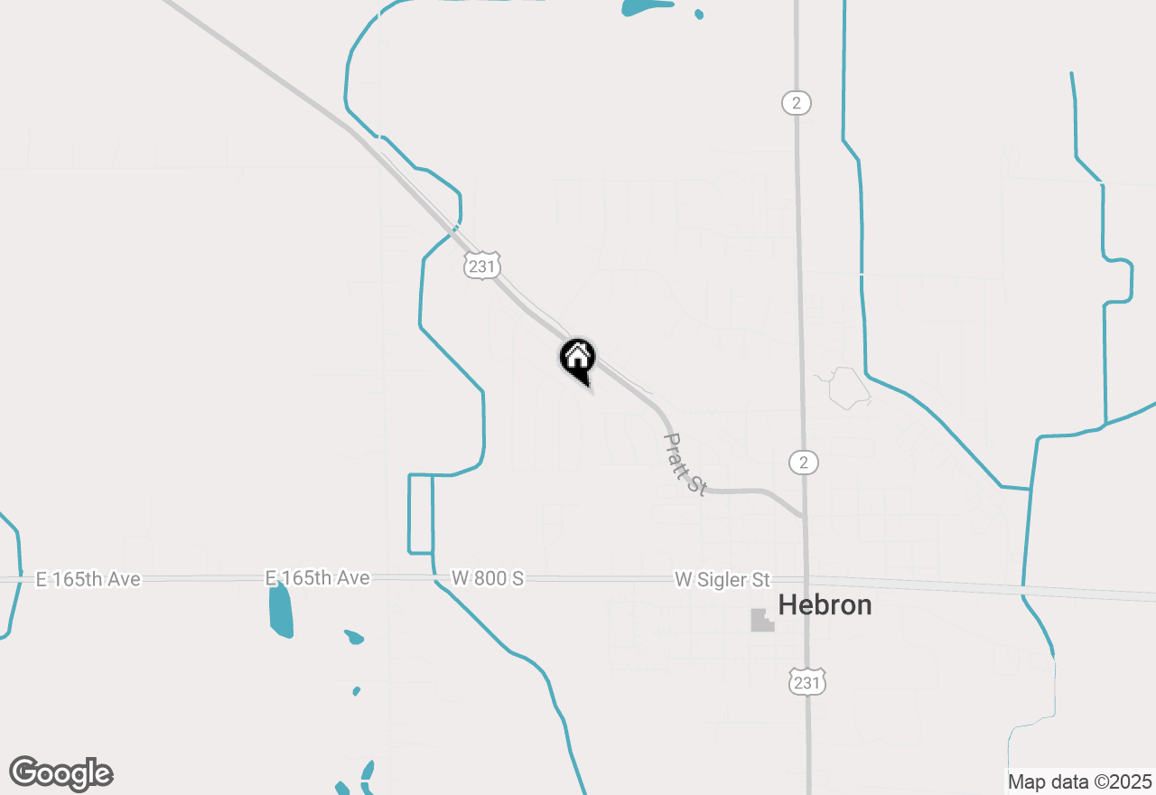 Map of 585 Marcella Street, Hebron, IN 46341