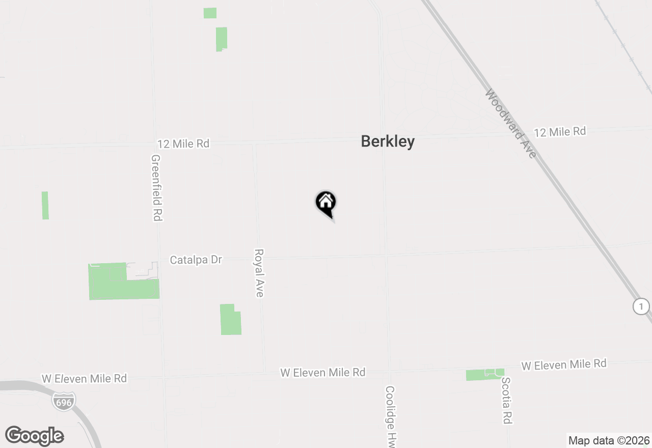 Map of 2828 Robina Avenue, Berkley, MI 48072