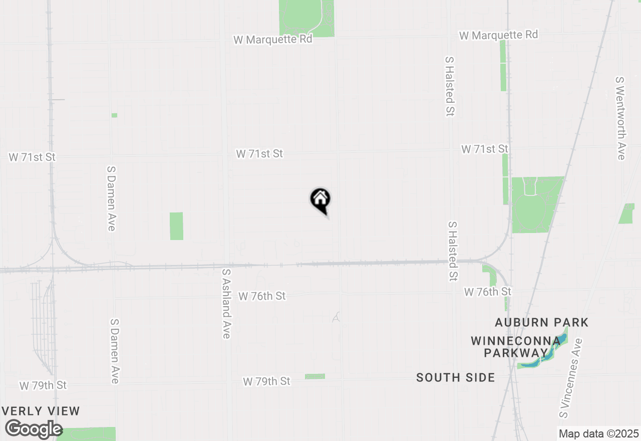 Map of 1240 W 73rd Place, Chicago, IL 60636