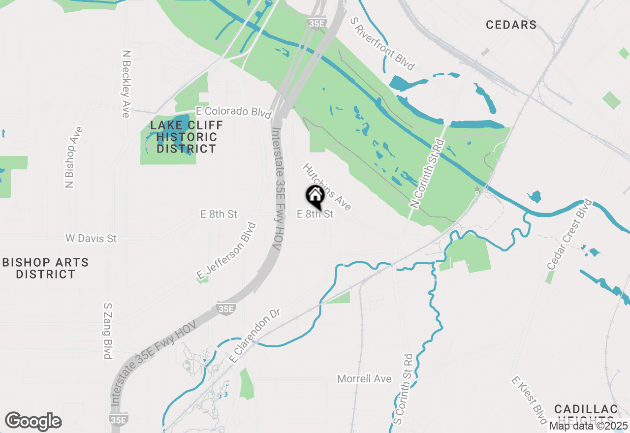 Map of 1208 E 8th Street, Dallas, TX 75203