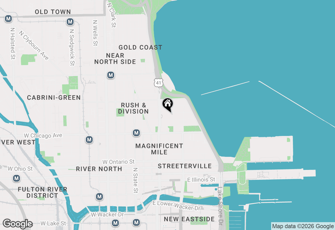 Map of 175 E Delaware Place #5002, Chicago, IL 60611