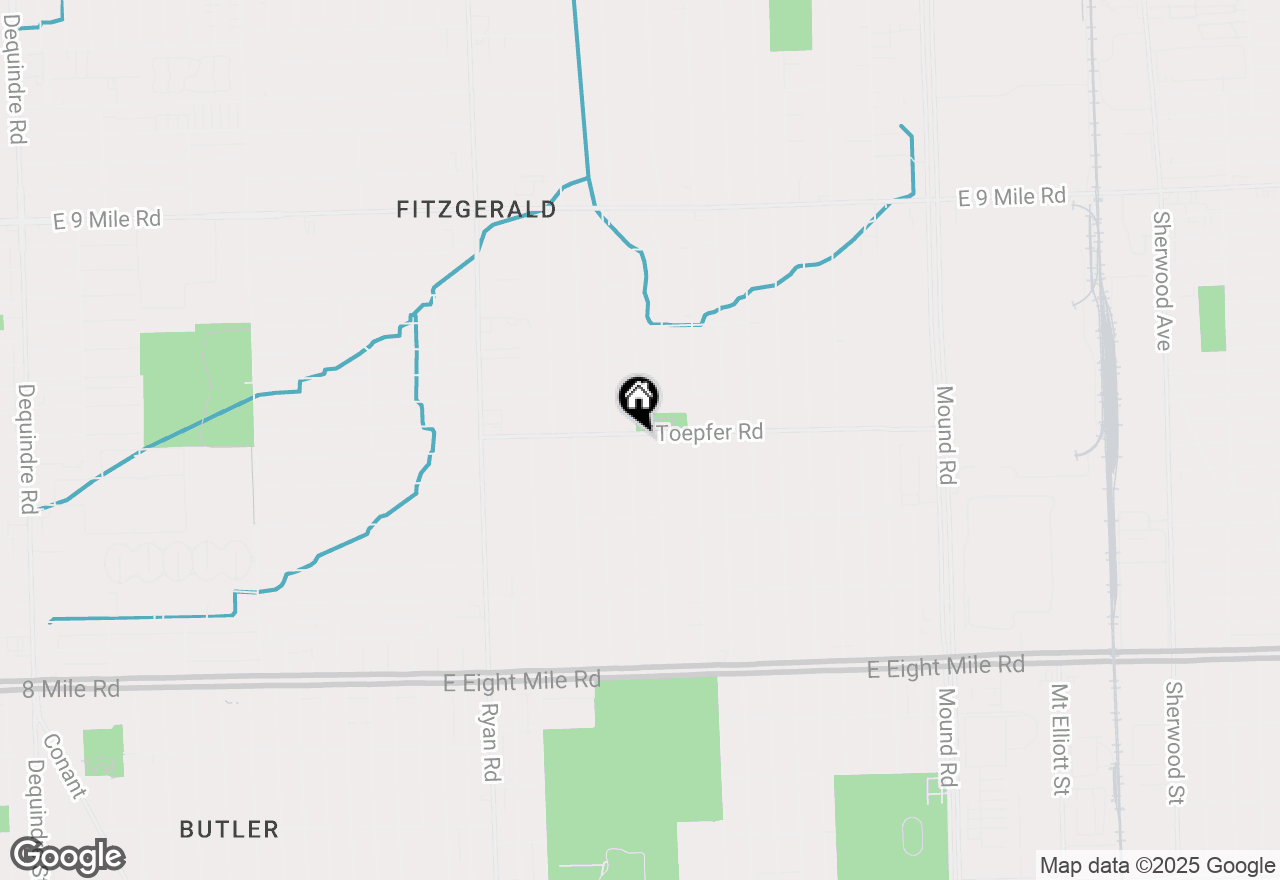 Map of 4656 Toepfer Road, Warren, MI 48091