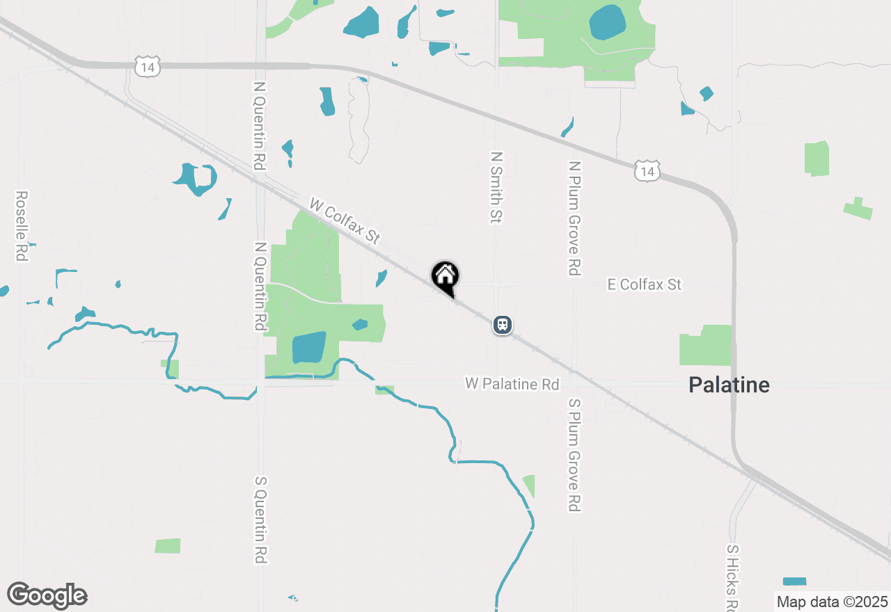 Map of 319 W Wood Street #18, Palatine, IL 60067