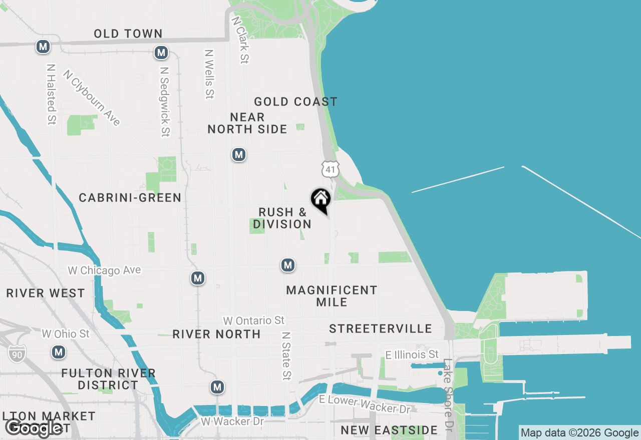 Map of 77 E Walton Street #25B, Chicago, IL 60611