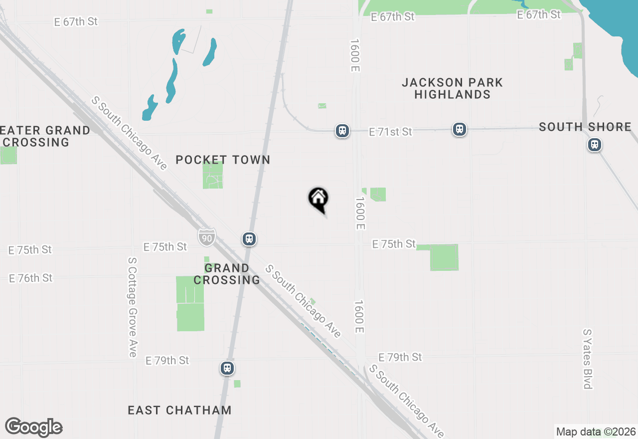 Map of 7403 S Dante Avenue, Chicago, IL 60619