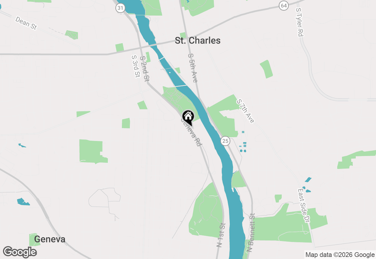 Map of 16 Mosedale Street, St. Charles, IL 60174