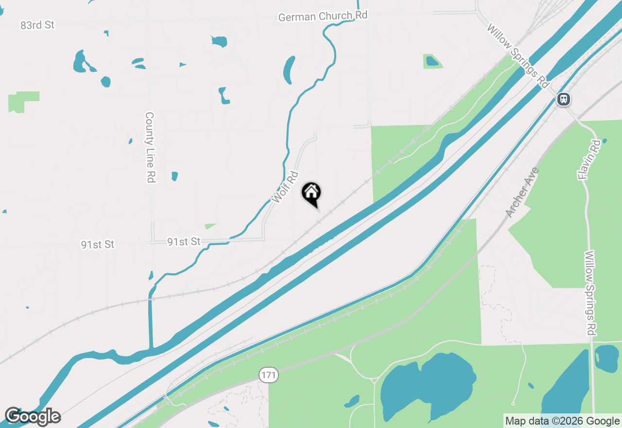 Map of 9030 Elm Avenue, Burr Ridge, IL 60527