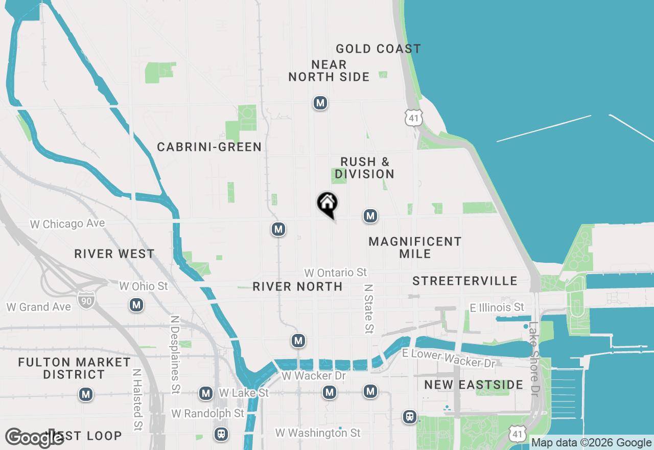 Map of 744 N Clark Street #505, Chicago, IL 60654