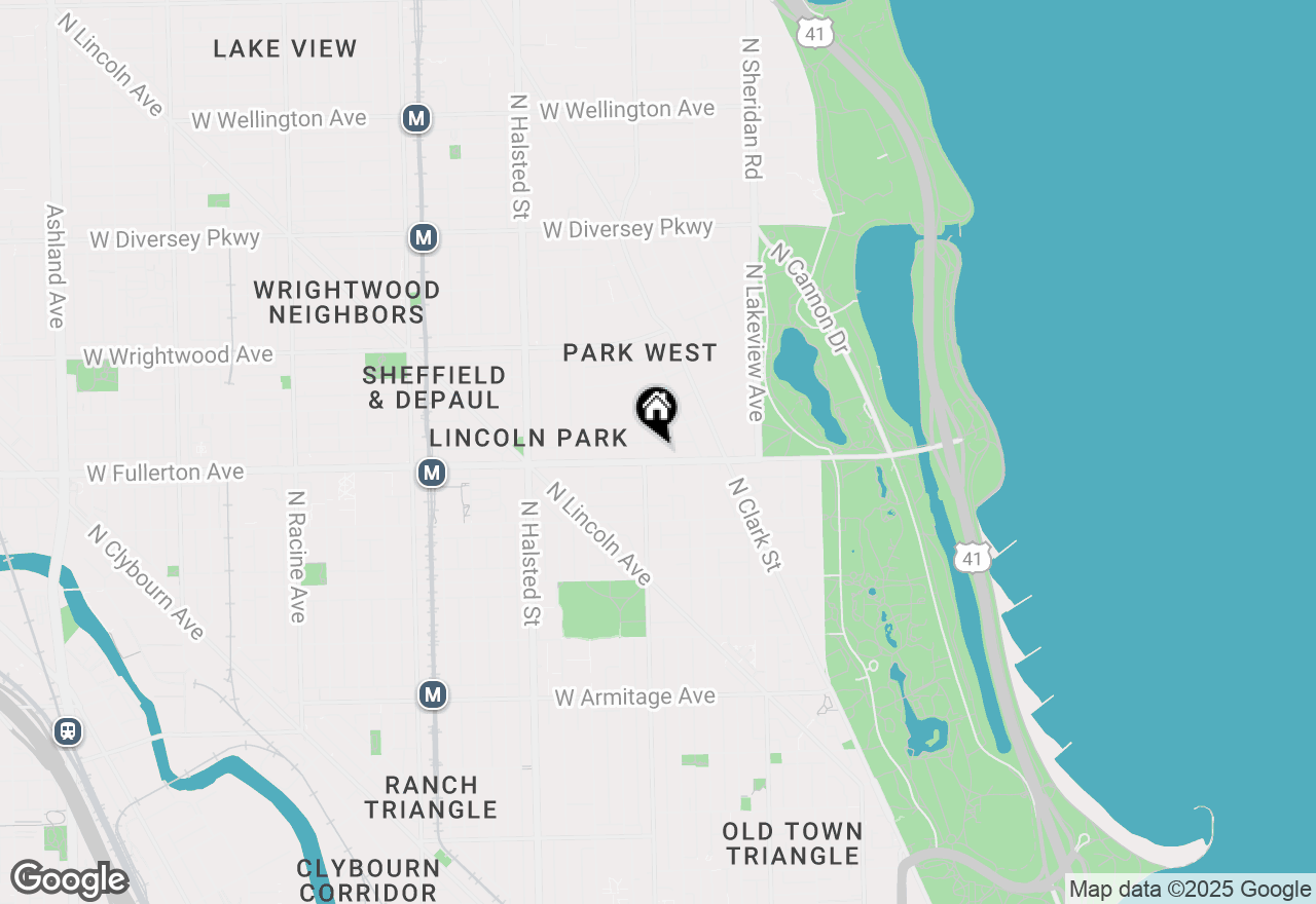 Map of 548 W Fullerton Parkway #2, Chicago, IL 60614