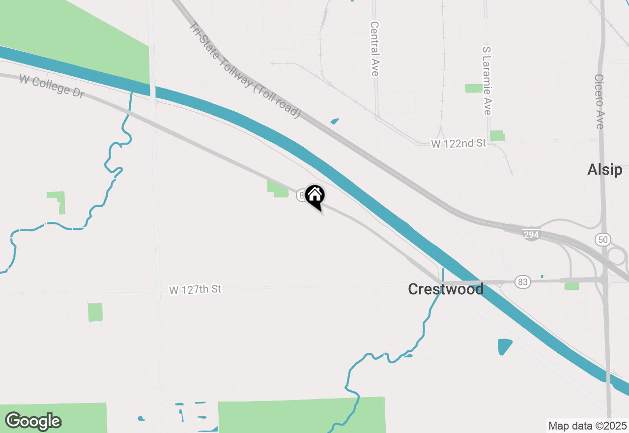 Map of 12435 S Mansfield Street, Alsip, IL 60803