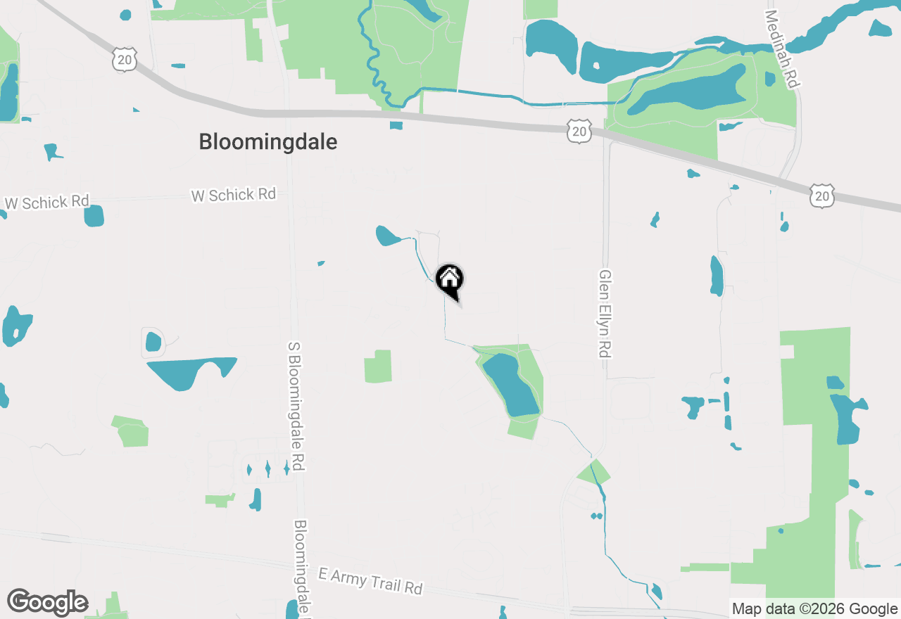 Map of 190 S Circle Avenue, Bloomingdale, IL 60108