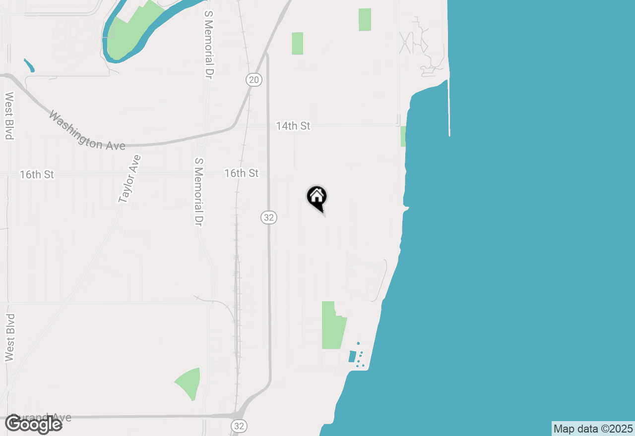 Map of 1738 Center St, Racine, WI 53403