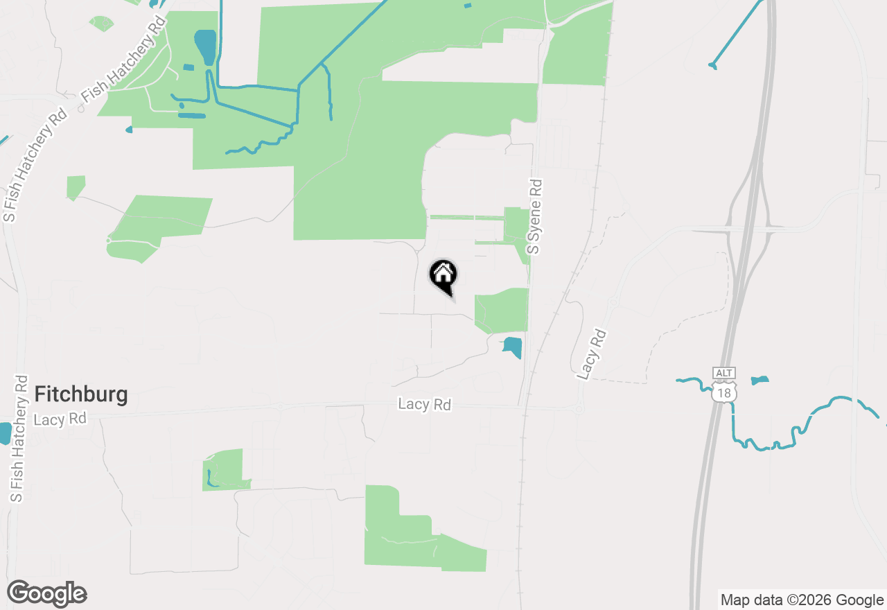 Map of 57 S Gardens Way, Fitchburg, WI 53711