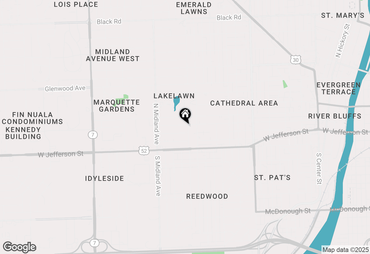 Map of 1202 Oneida Street, Joliet, IL 60435