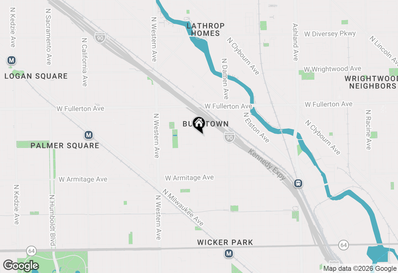 Map of 2216 N Hamilton Avenue #3, Chicago, IL 60647