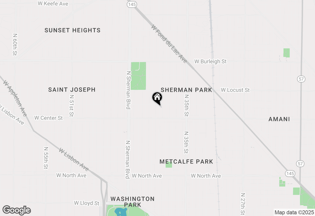 Map of 2761 N 39th St #2763, Milwaukee, WI 53210