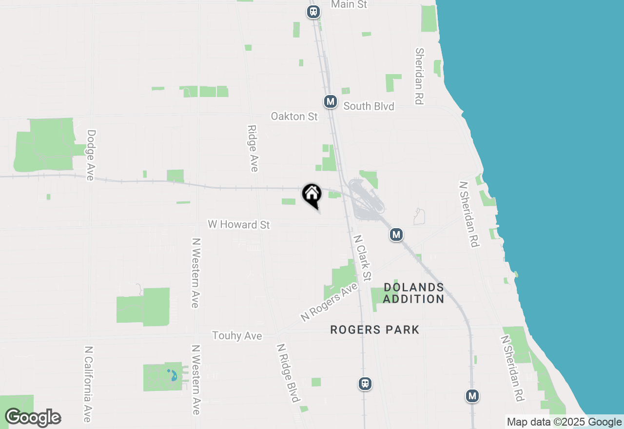 Map of 121 Custer Avenue #2S, Evanston, IL 60202