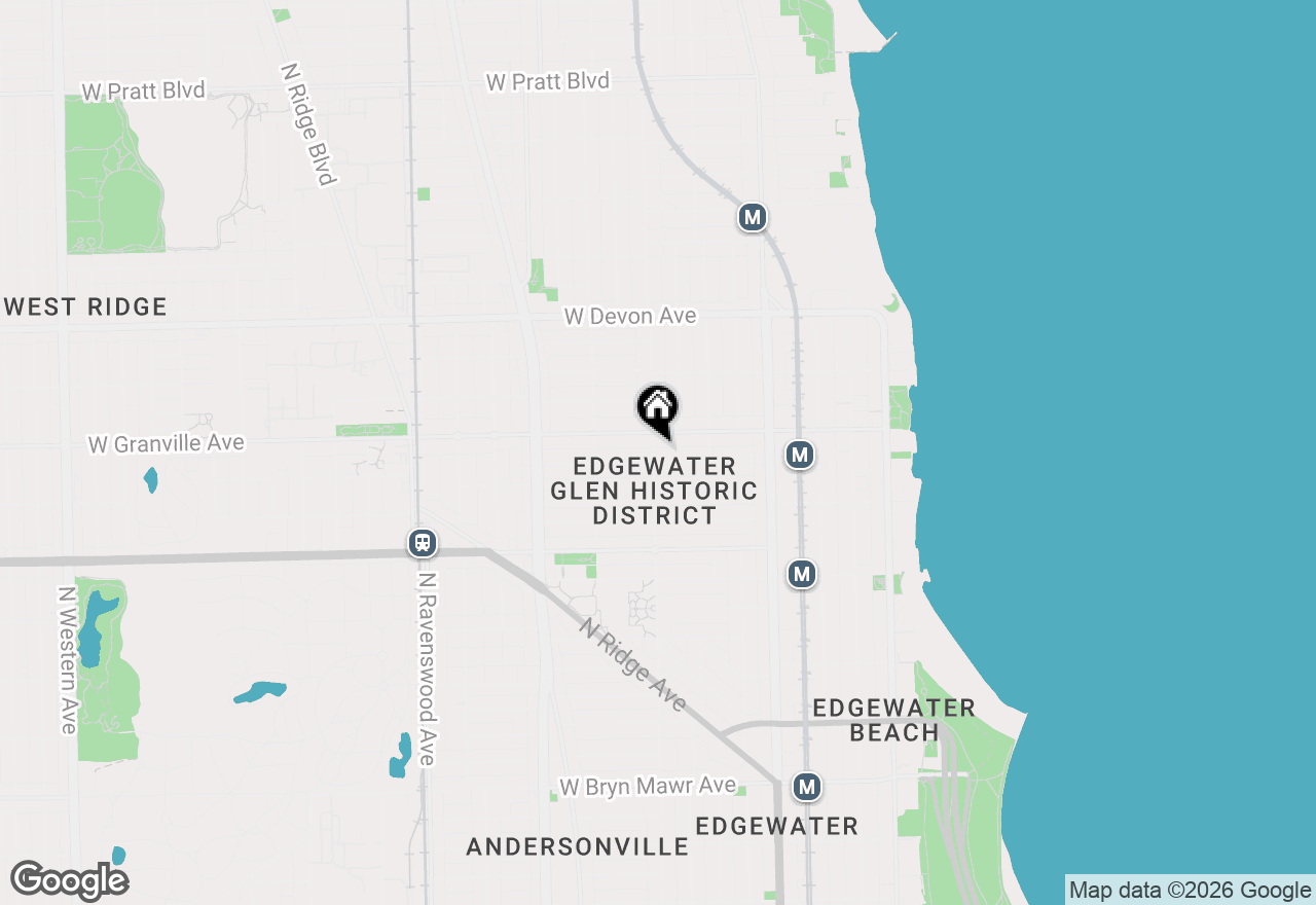 Map of 6143 N Glenwood Avenue #2S, Chicago, IL 60660