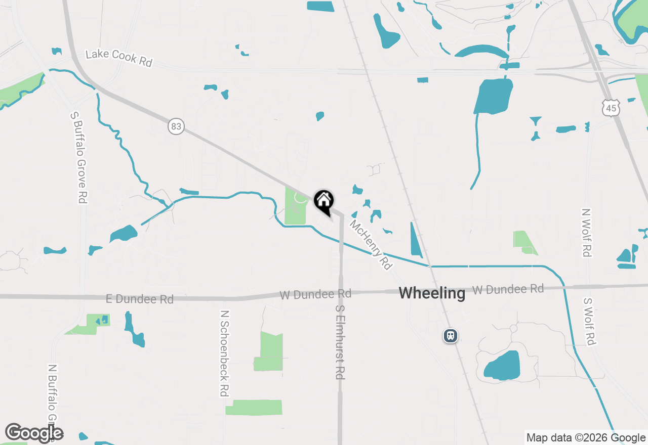 Map of 842 Colonial Drive #B, Wheeling, IL 60090