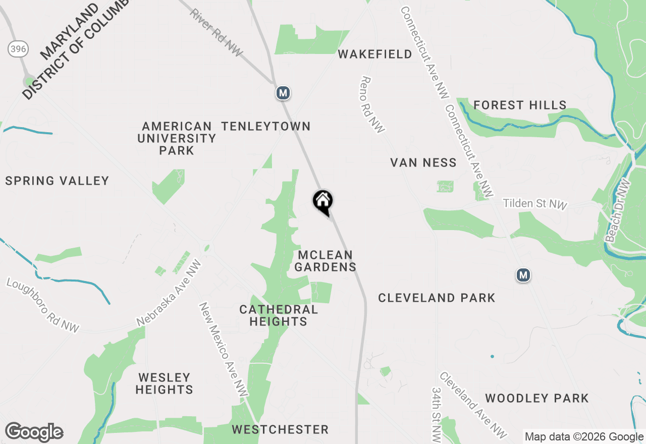 Map of 3823 Rodman Street Nw #E23, Washington, DC 20016
