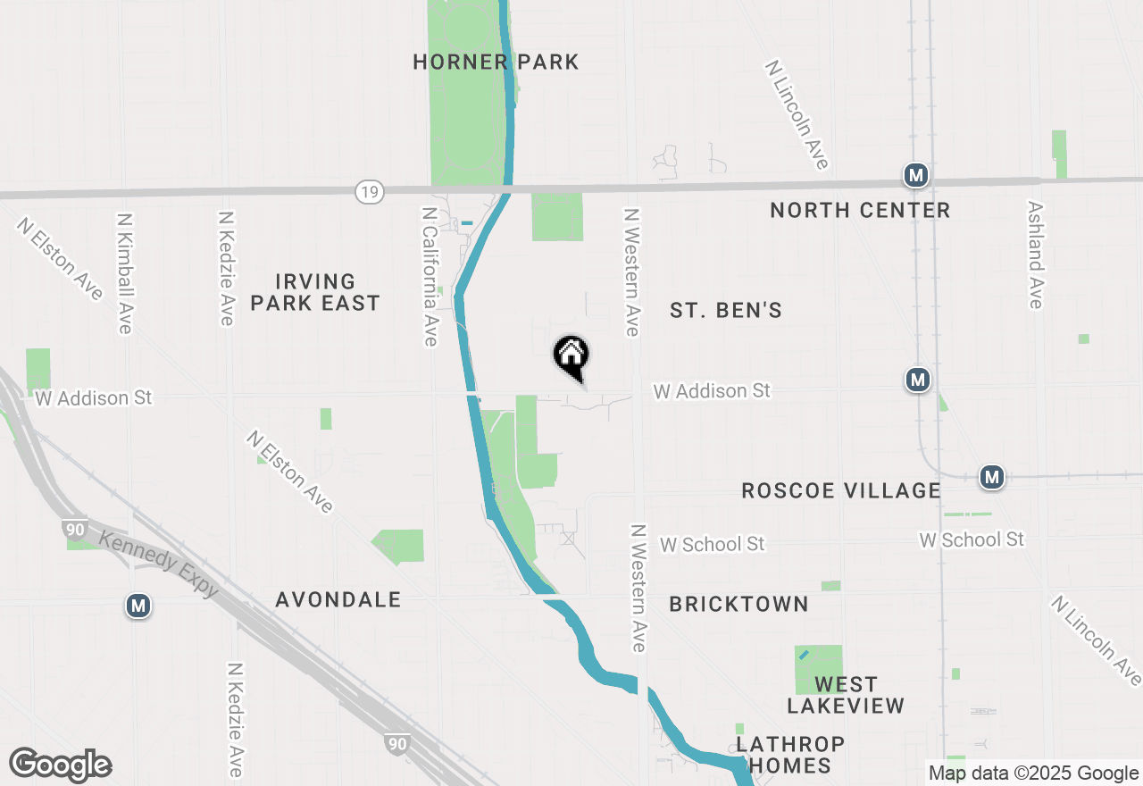 Map of 2518 W Addison Street #2W, Chicago, IL 60618