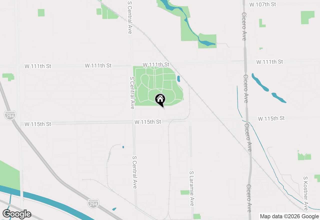 Map of 11405 Foxwoods Drive, Oak Lawn, IL 60453