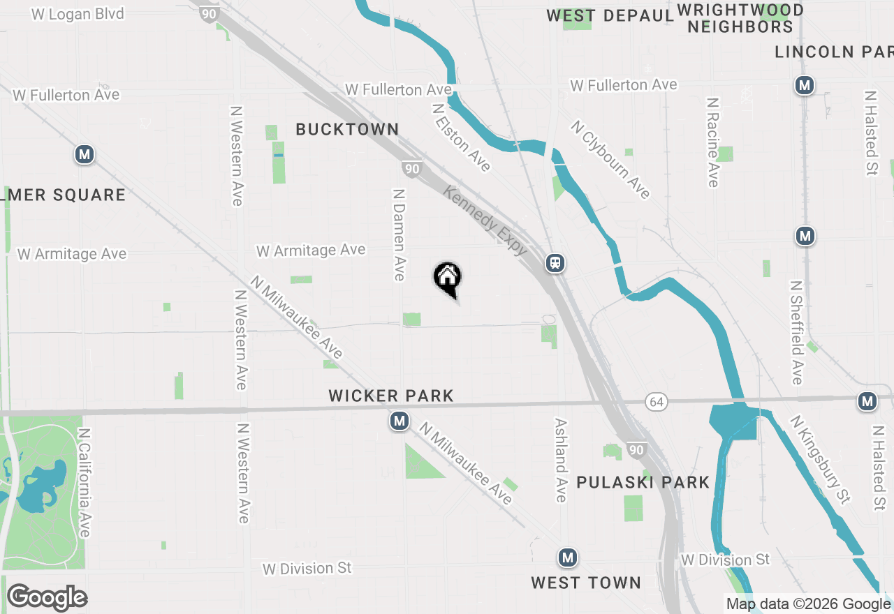 Map of 1831 N Wolcott Avenue, Chicago, IL 60622