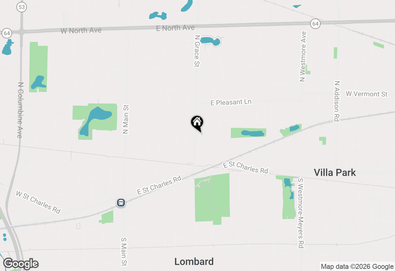 Map of 305 N Grace Street, Lombard, IL 60148