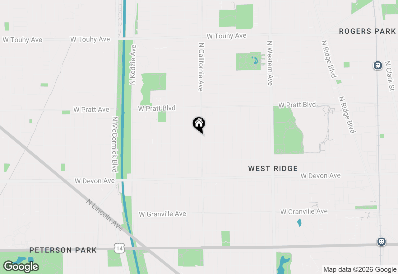 Map of 6618 N California Avenue #1N, Chicago, IL 60645