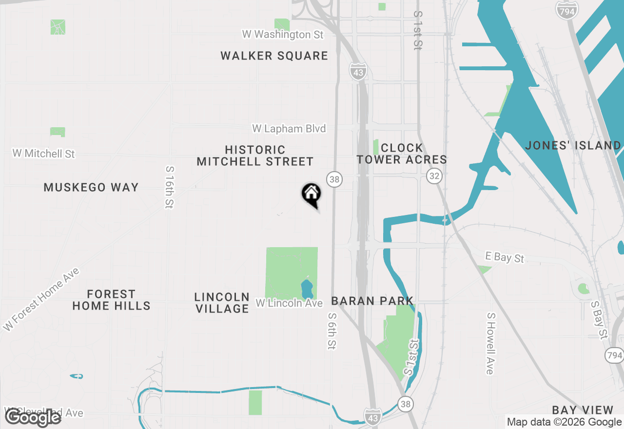 Map of 716 W Rogers St, Milwaukee, WI 53204