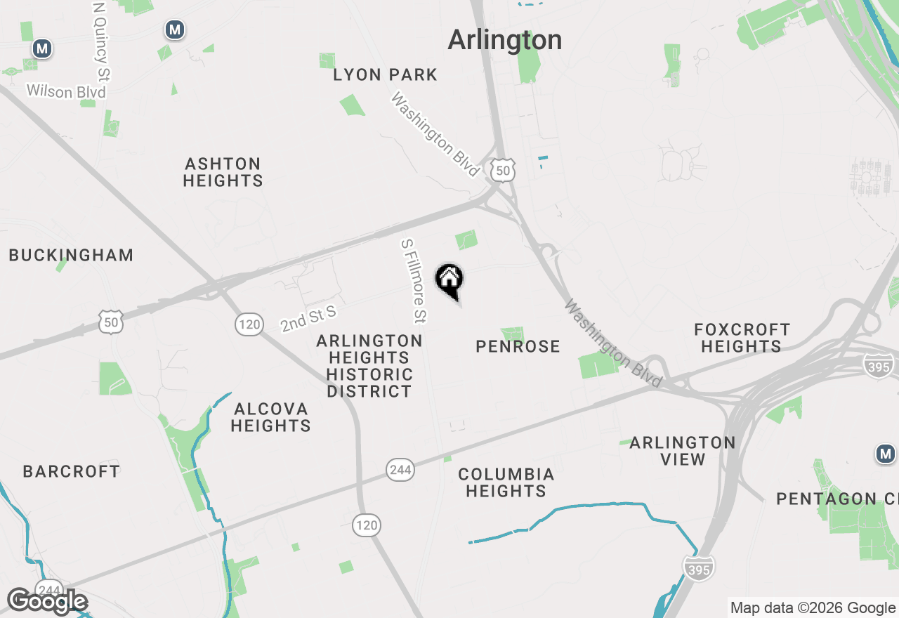 Map of 2522 4th Street S, Arlington, VA 22204