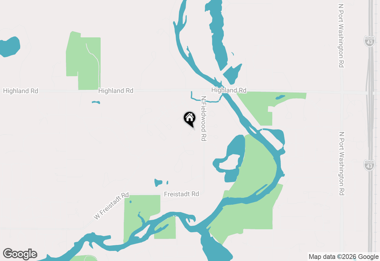 Map of 12553 N Woodberry Dr, Mequon, WI 53092