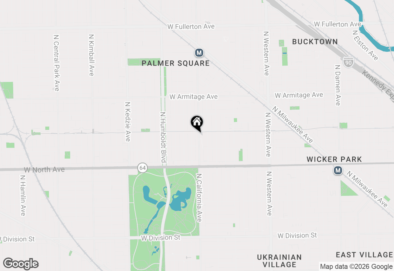 Map of 1746 N California Avenue #2, Chicago, IL 60647