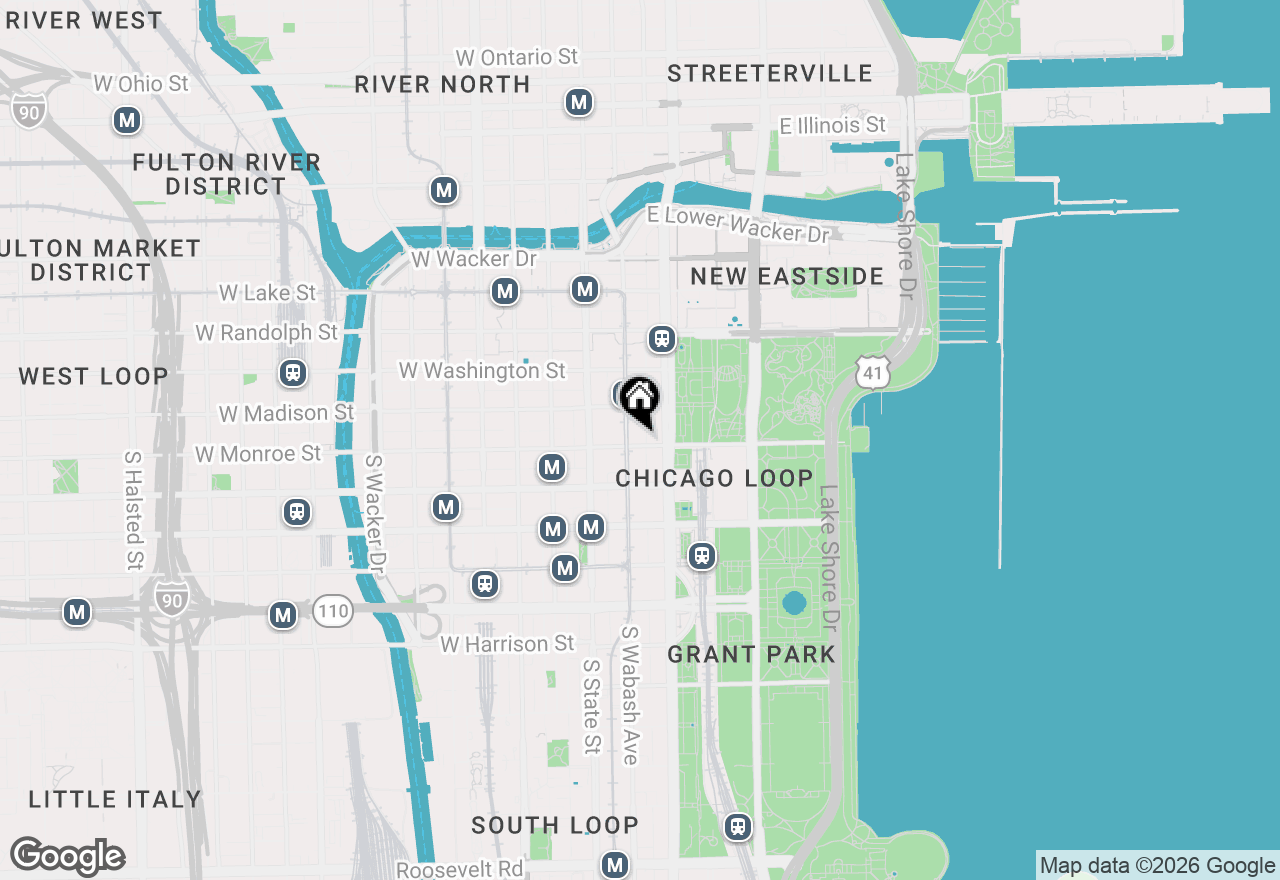 Map of 60 E Monroe Street #6102, Chicago, IL 60603