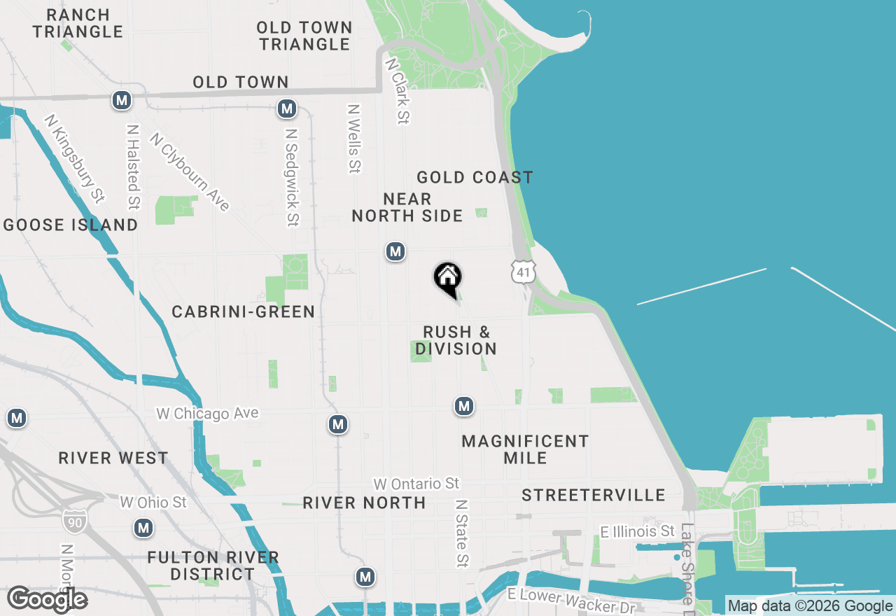 Map of 1030 N State Street #15E, Chicago, IL 60610