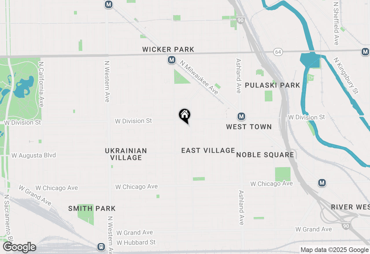 Map of 1133 N Winchester Avenue #G, Chicago, IL 60622
