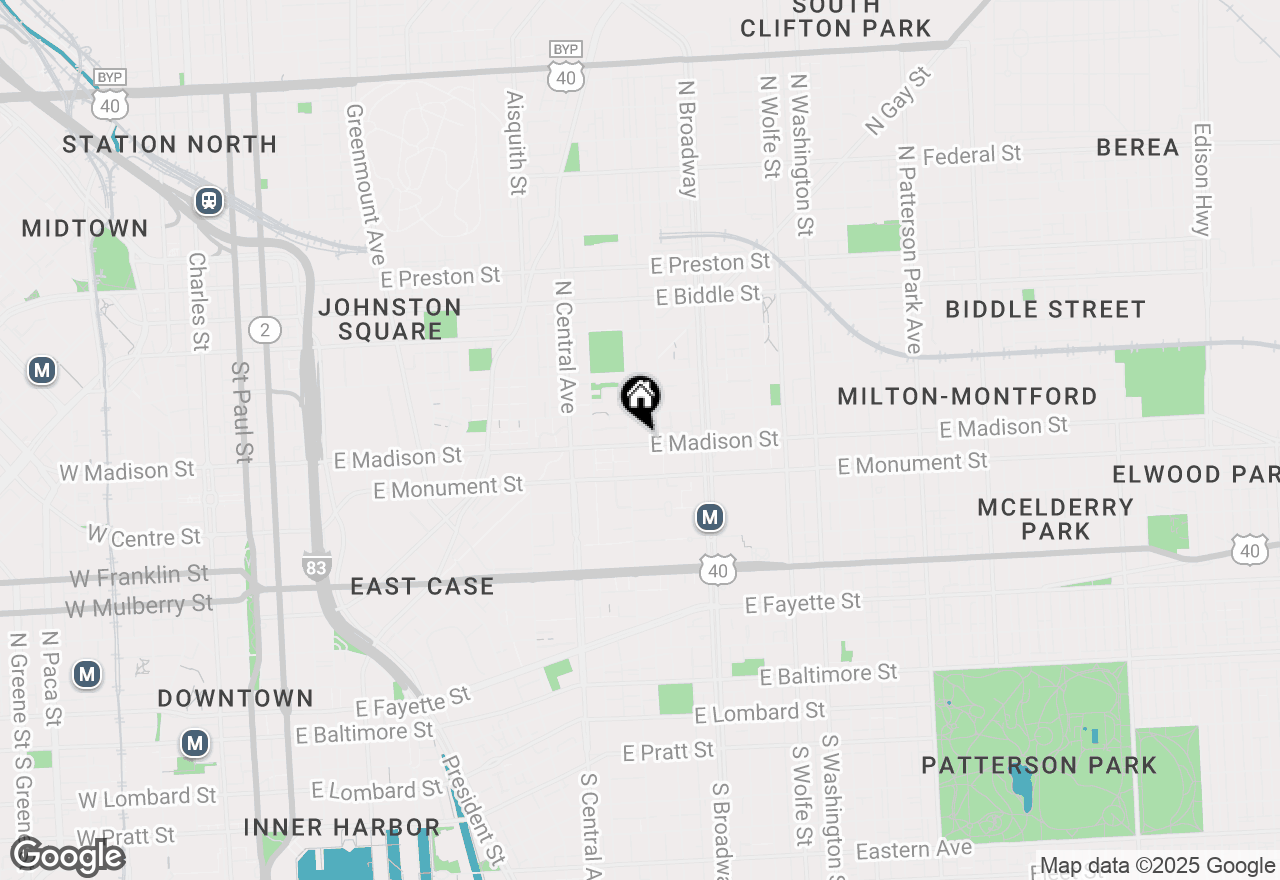 Map of 1514 E Madison Street, Baltimore, MD 21205