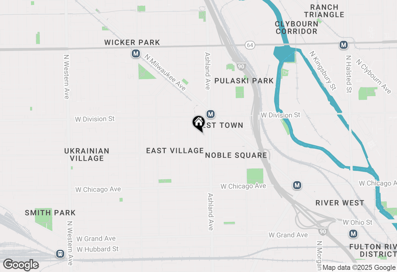 Map of 1056 N Marshfield Avenue #1, Chicago, IL 60622