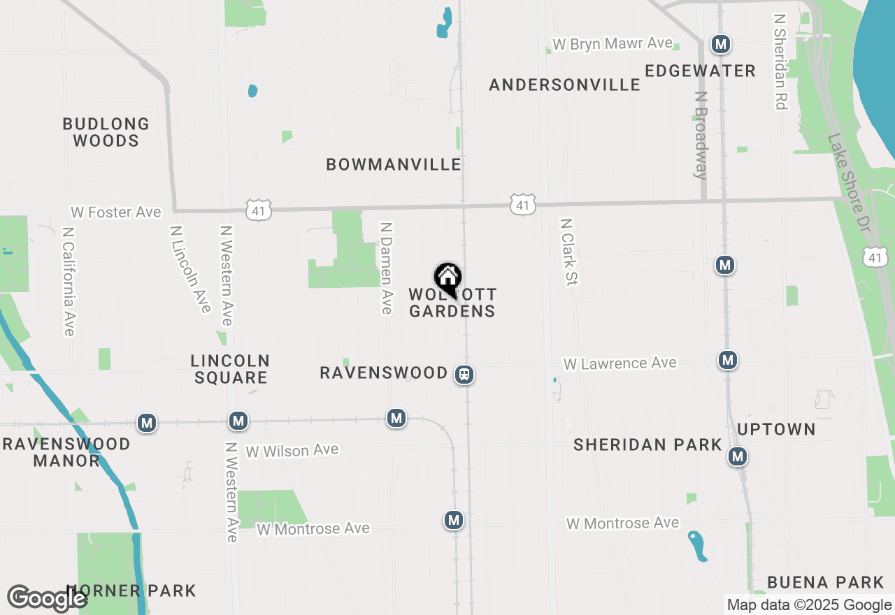 Map of 4929 N Wolcott Avenue #1A, Chicago, IL 60640