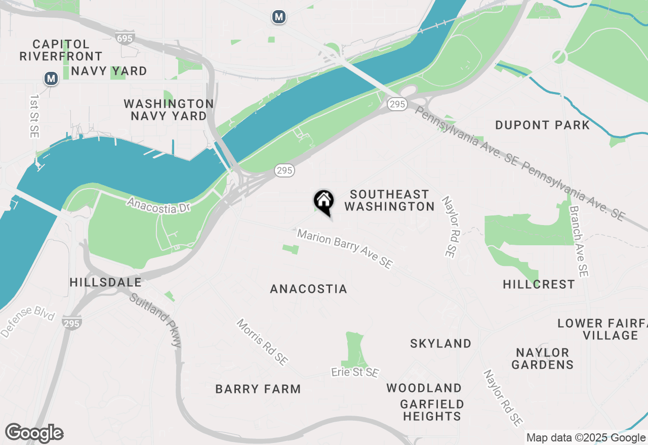 Map of 1621 T Street Se #2, Washington, DC 20020