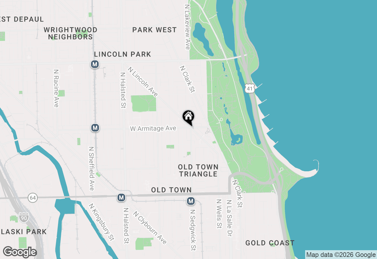 Map of 405 W Armitage Avenue #3N, Chicago, IL 60614