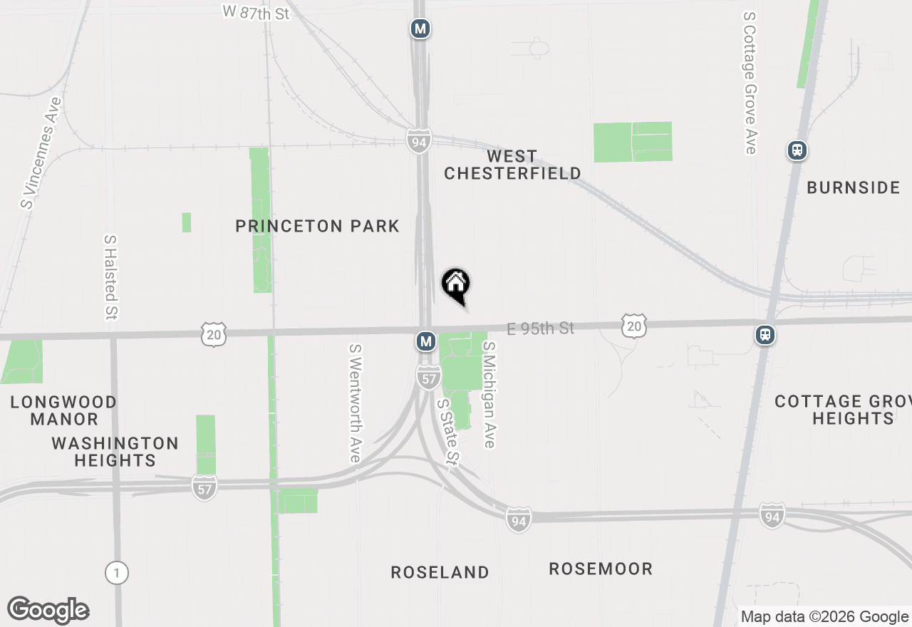 Map of 9438 S Wabash Avenue, Chicago, IL 60619