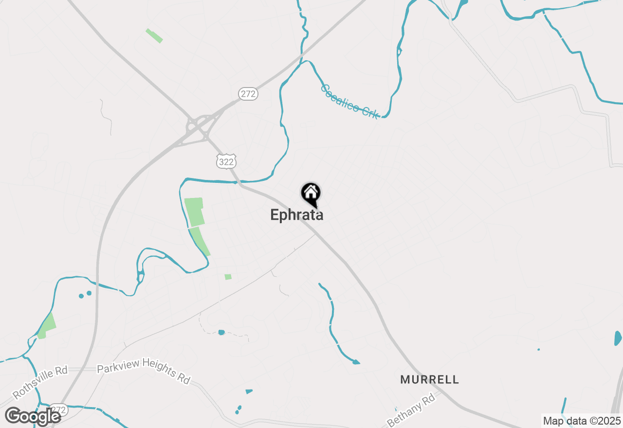 Map of 33 N Church Street, Ephrata, PA 17522